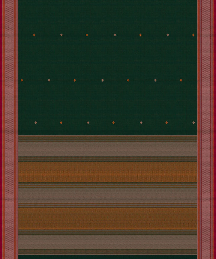 Pink green cotton handloom kajivaram saree