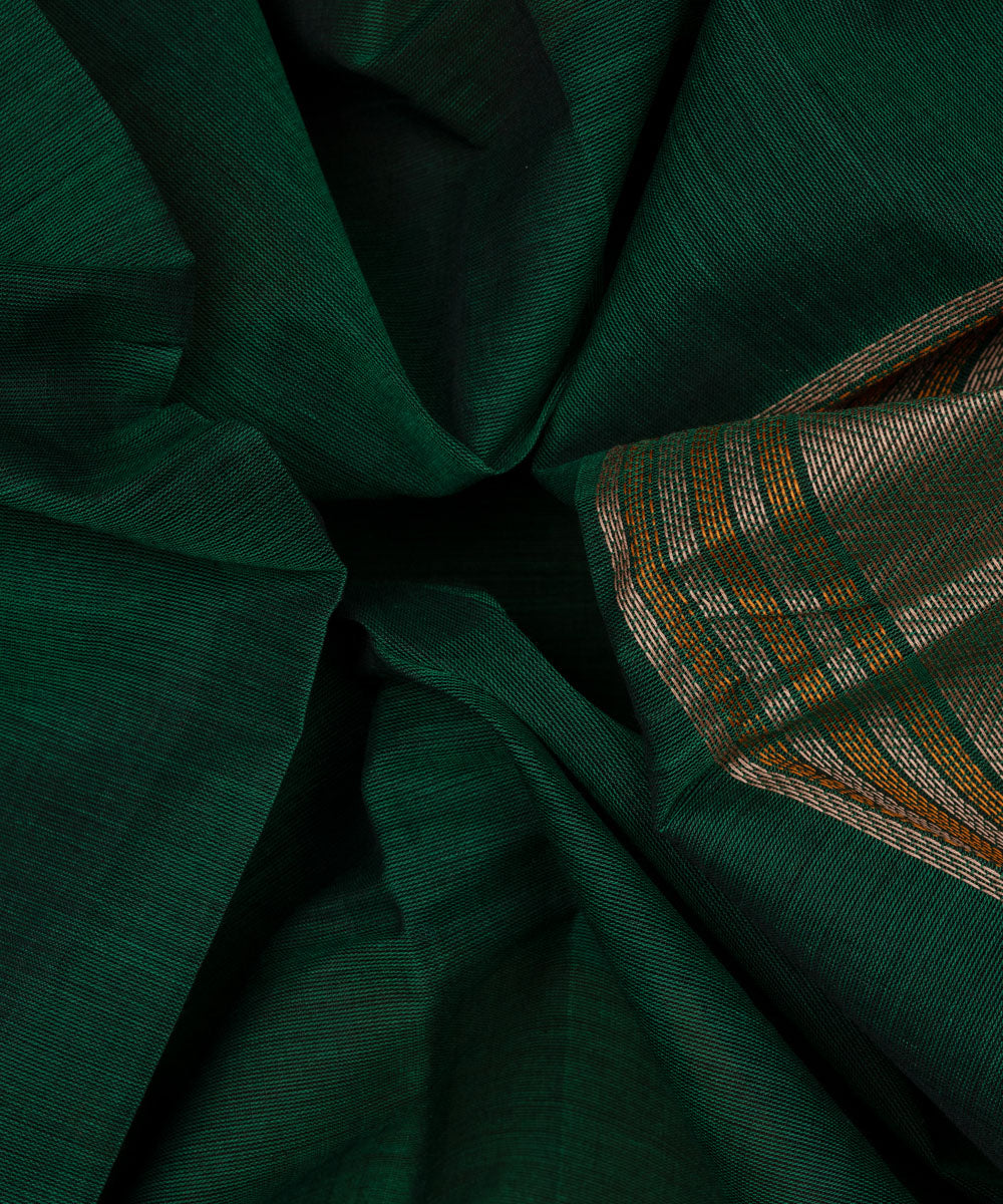 Pink green cotton handloom kajivaram saree