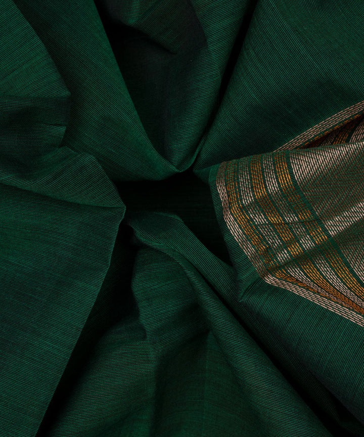 Pink green cotton handloom kajivaram saree