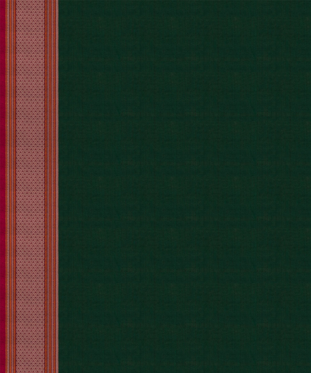 Pink green cotton handloom kajivaram saree