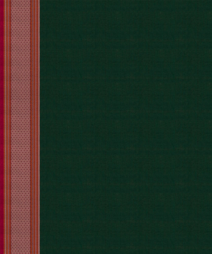 Pink green cotton handloom kajivaram saree