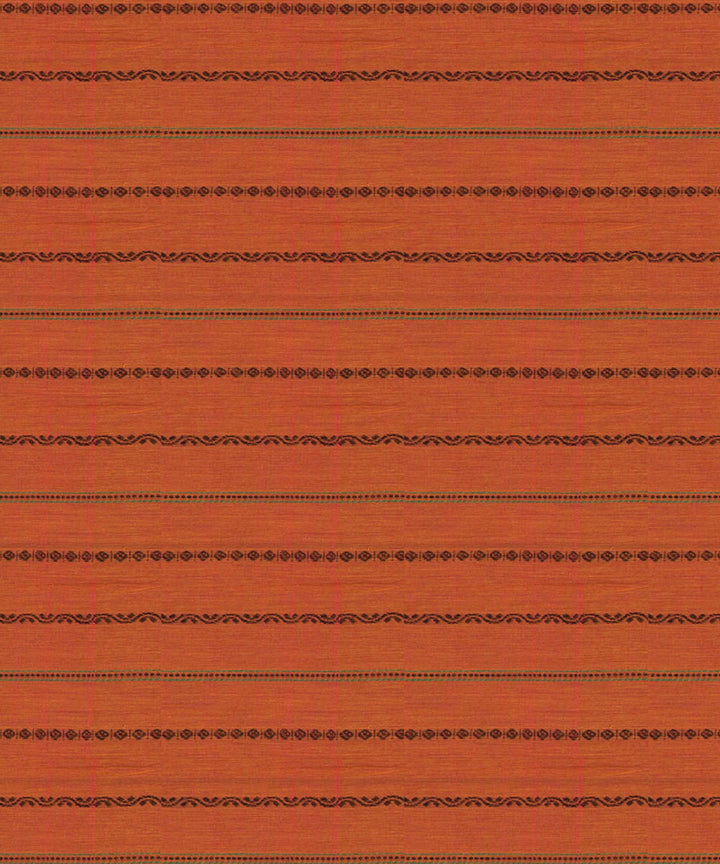 Orange pink cotton handloom kajivaram saree