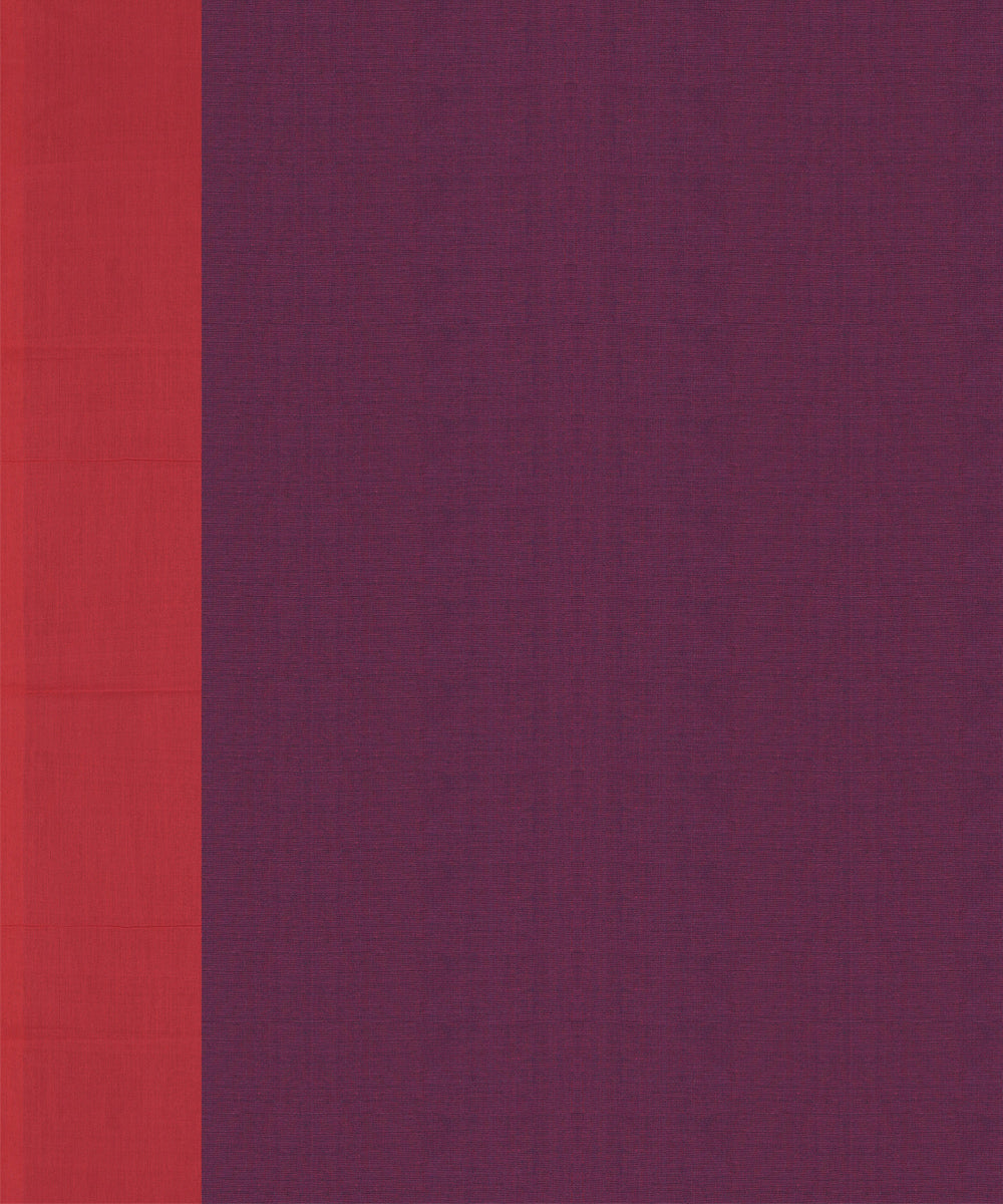 Red purple cotton handloom kajivaram saree