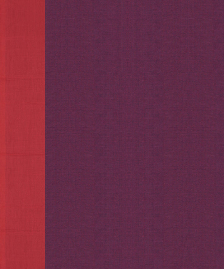 Red purple cotton handloom kajivaram saree