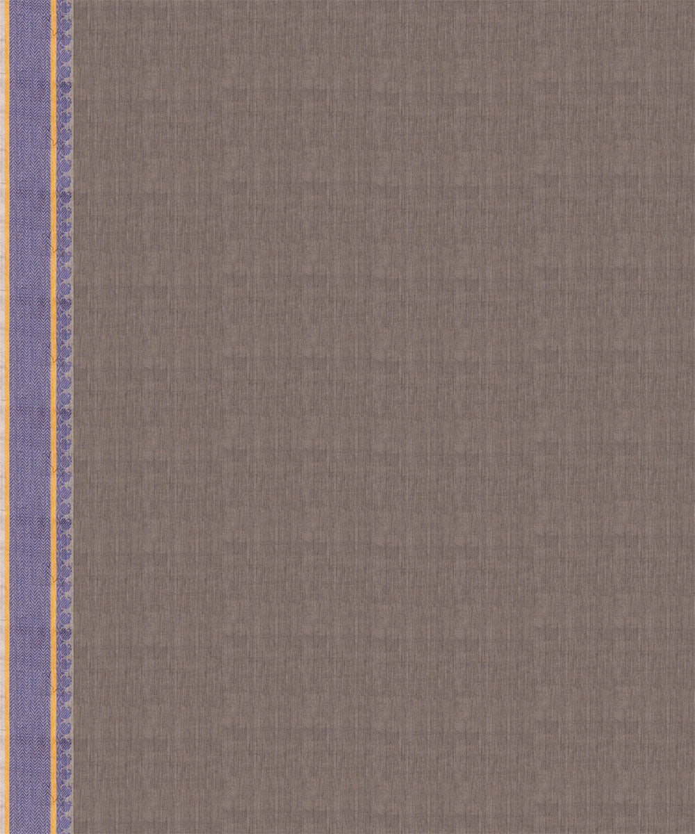 Grey blue cotton handloom kajivaram saree