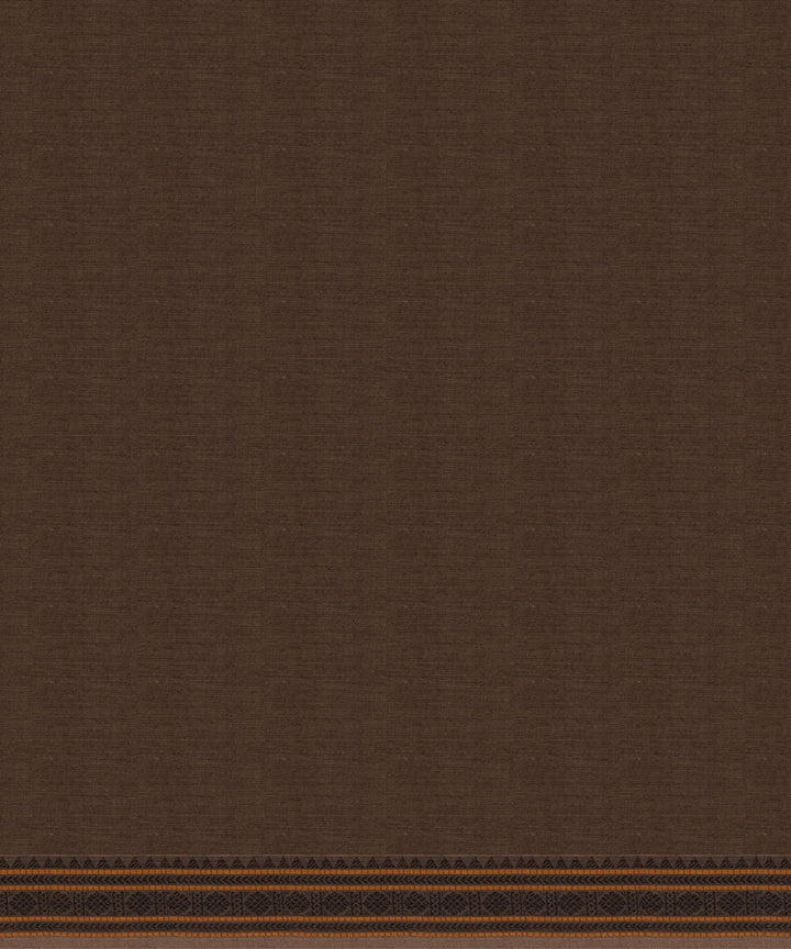 Brown beige cotton handloom kajivaram saree