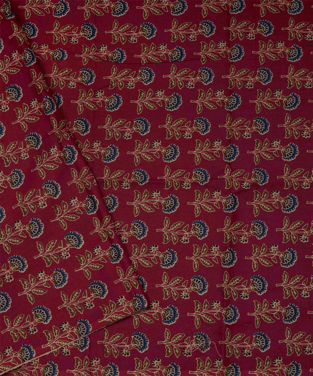 Brown mustard cotton handloom chettinad saree