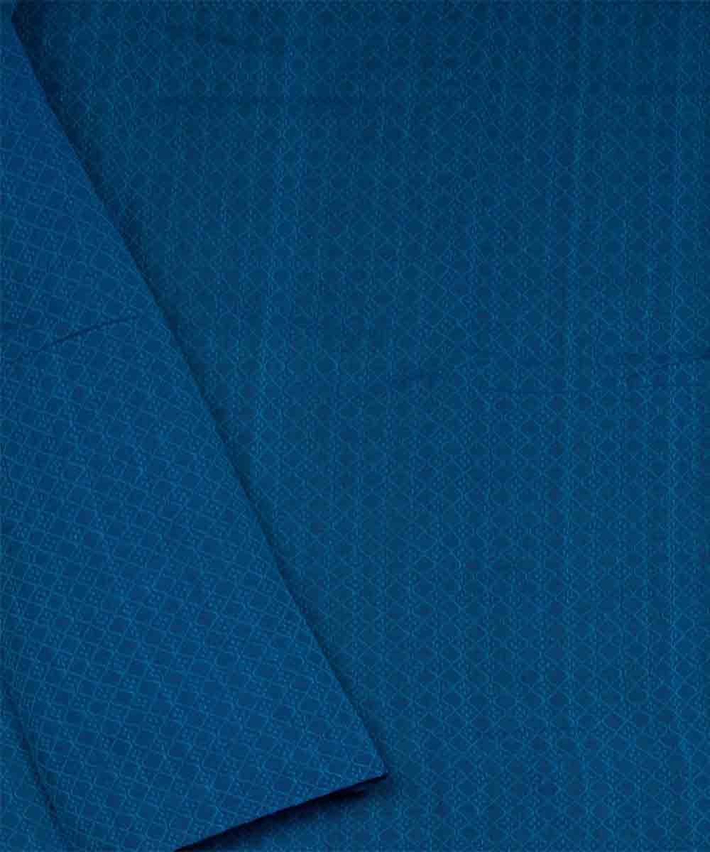 Purple blue cotton handloom chettinad saree