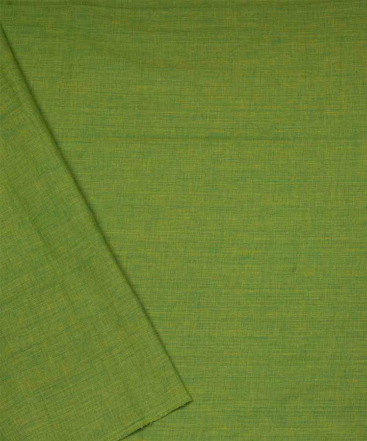 Dark green yellow cotton handloom chettinad saree