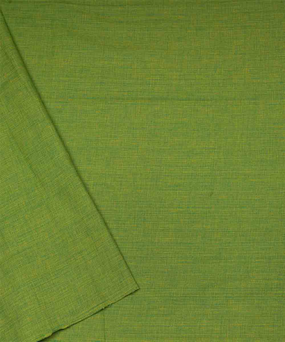 Cyan green cotton handloom chettinad saree