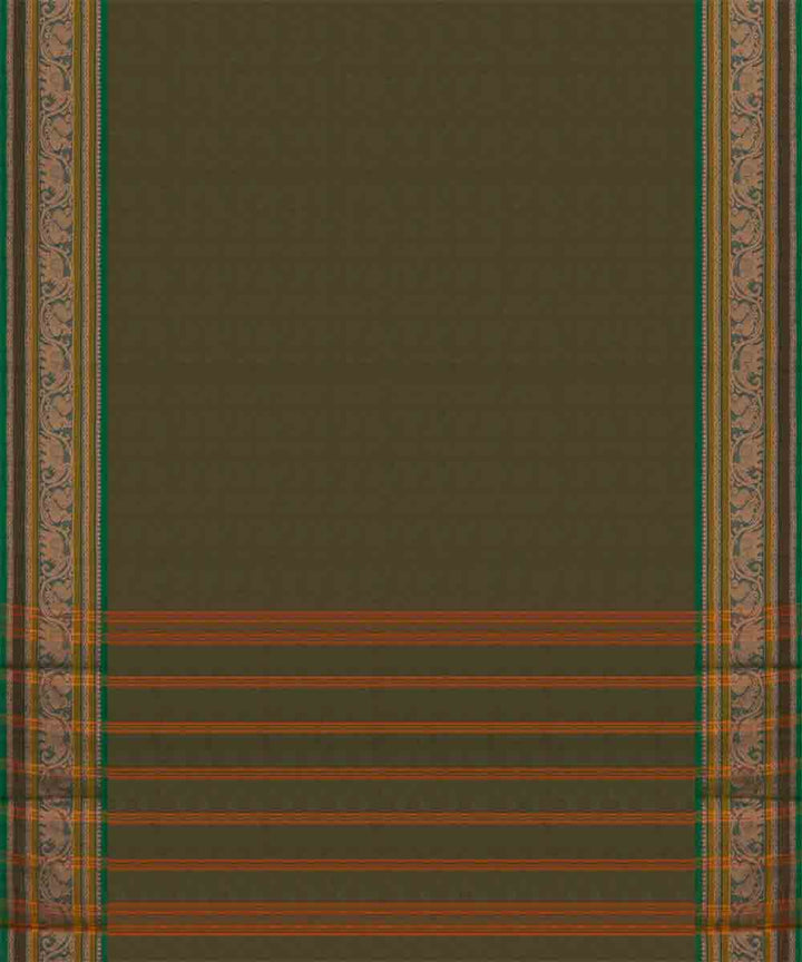 Cyan green cotton handloom chettinad saree