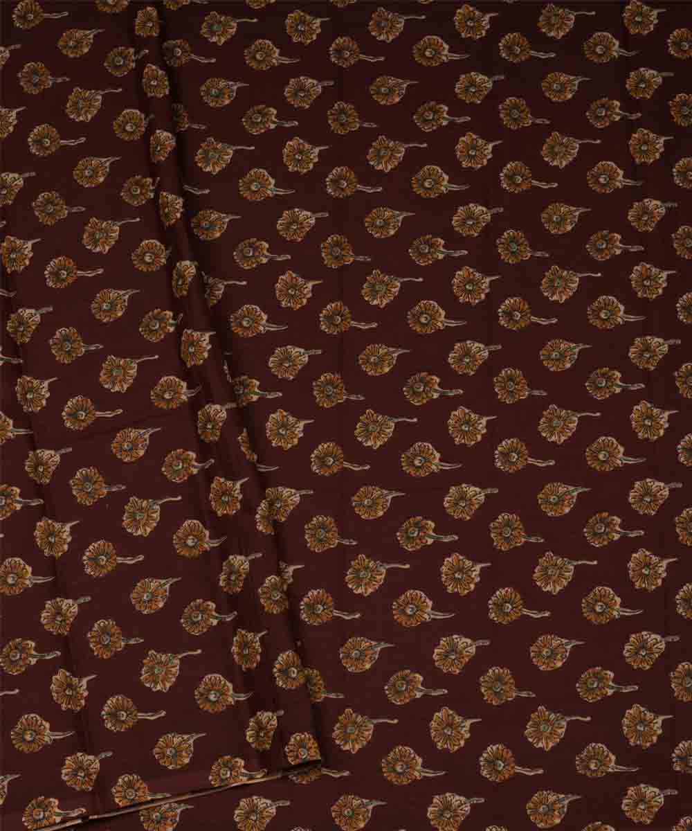 Orange yellow handloom chettinad cotton saree