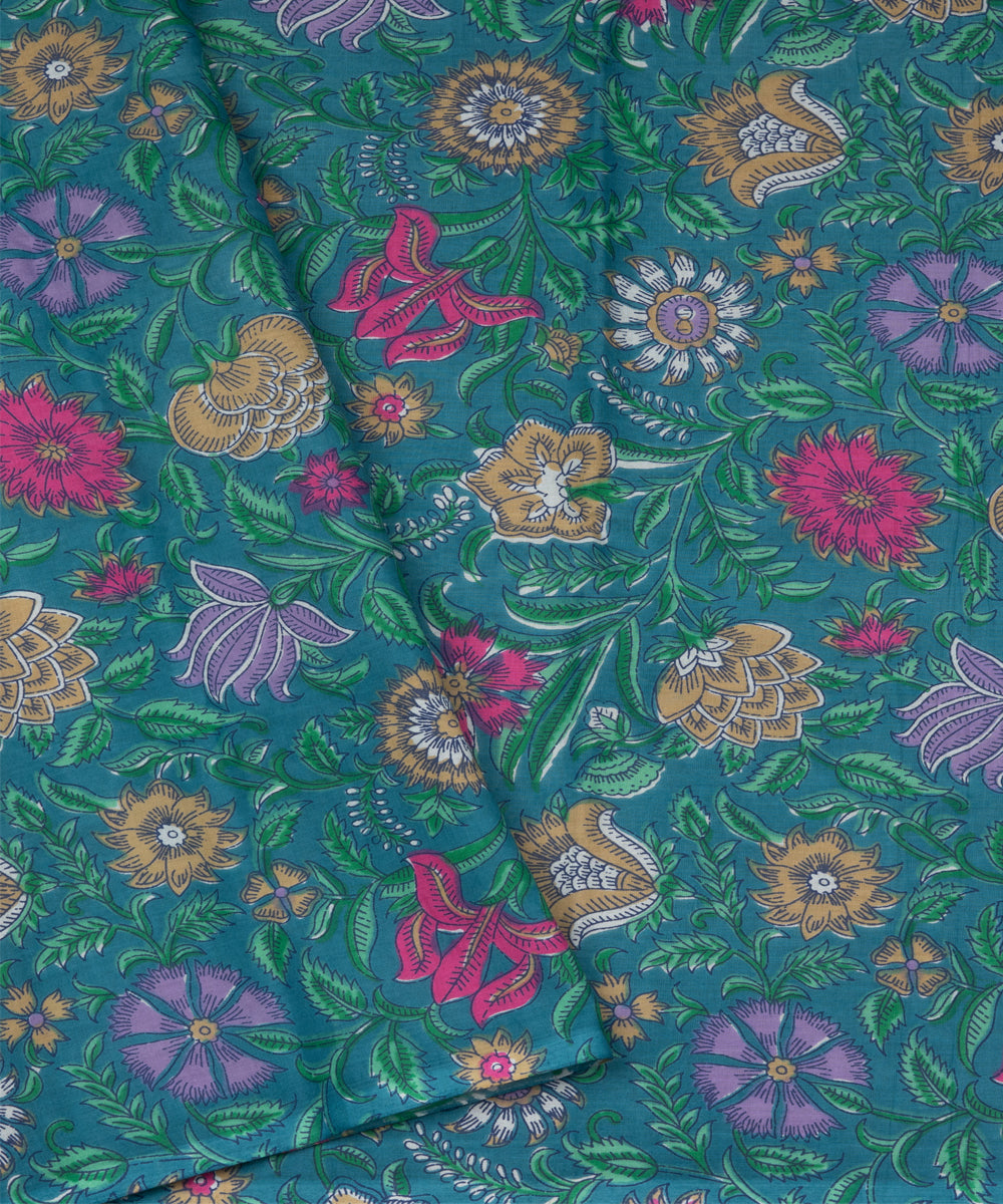 Beige green cotton handloom chettinad saree