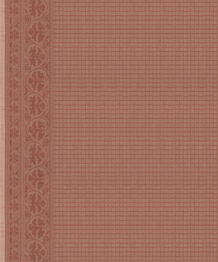Peach handloom south cotton saree