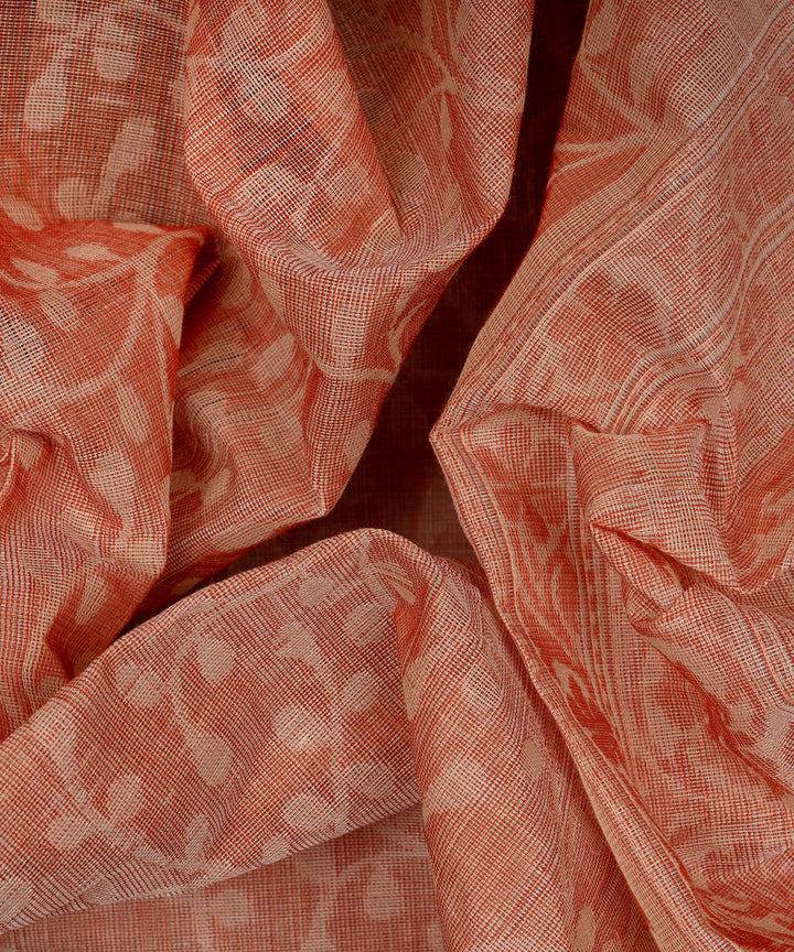 Peach handloom south cotton saree