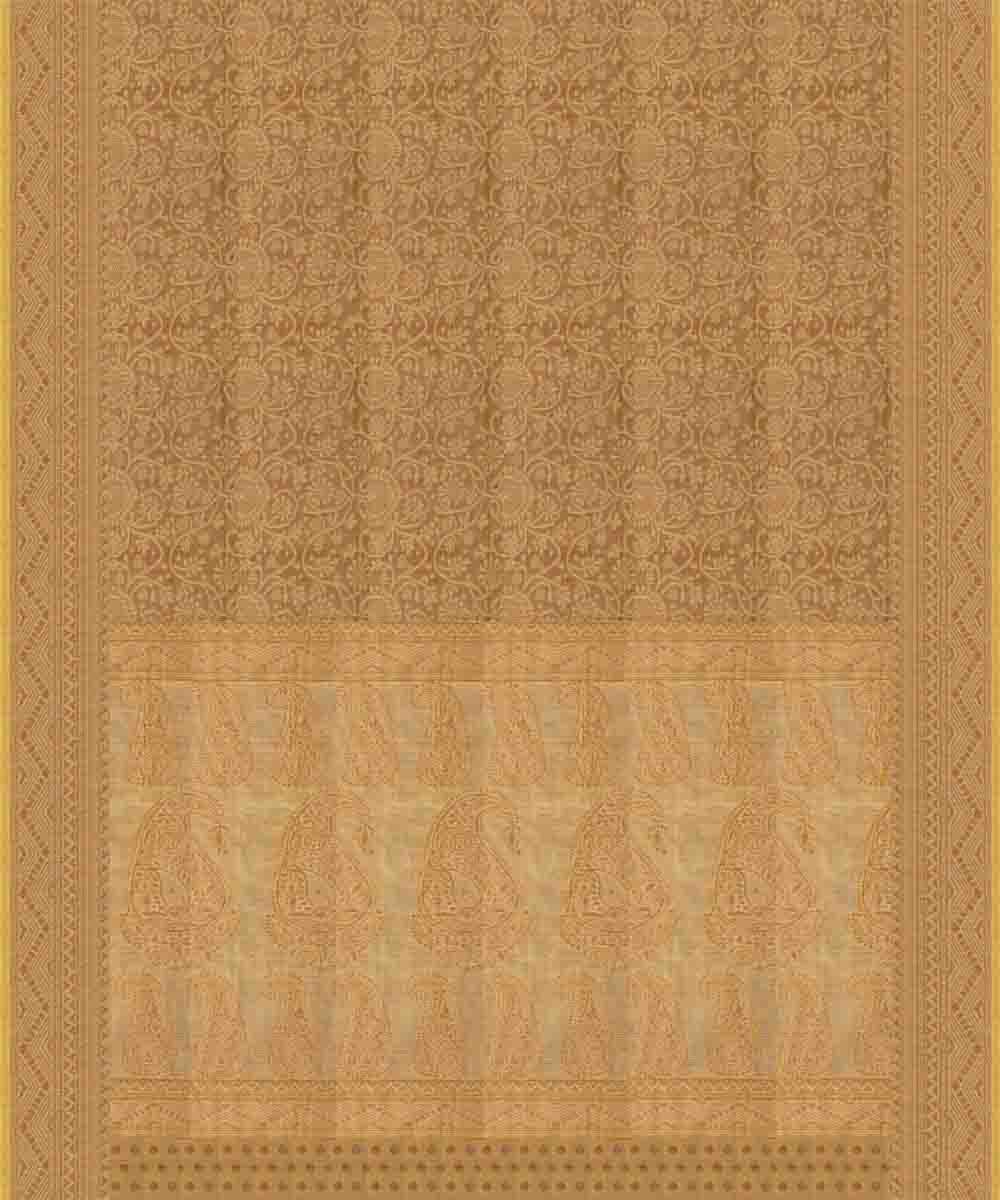 Yellow handloom south cotton saree