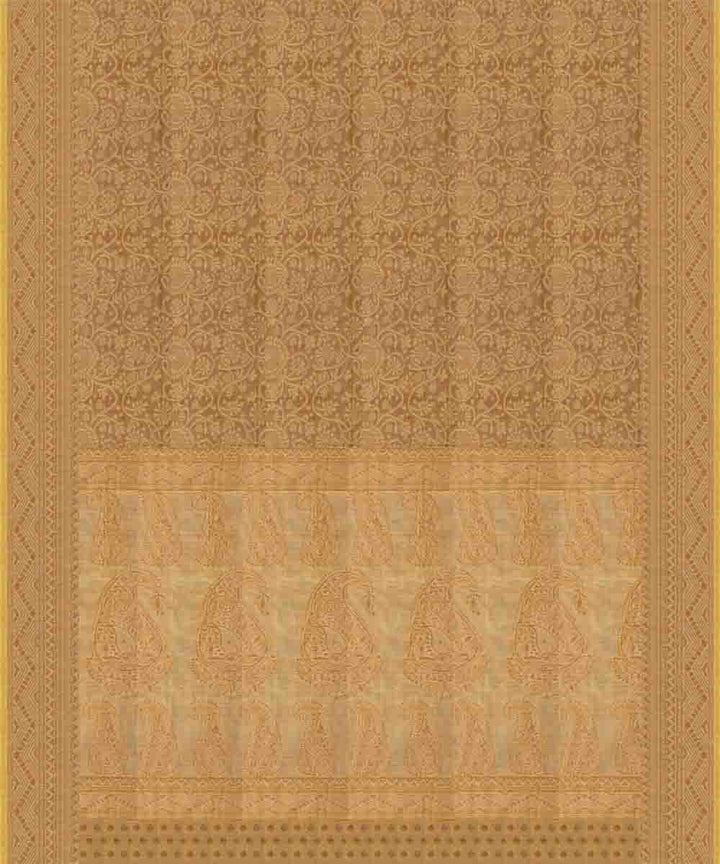 Yellow handloom south cotton saree