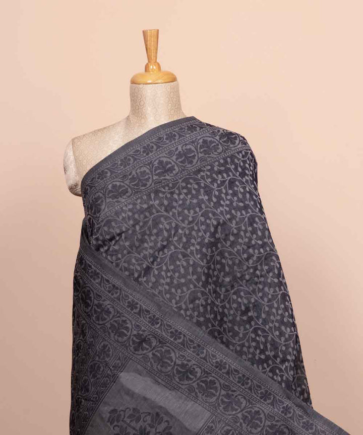 Grey handloom south cotton saree
