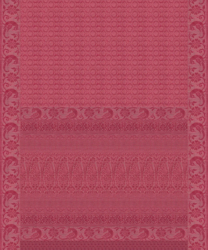Pink cotton handloom south saree