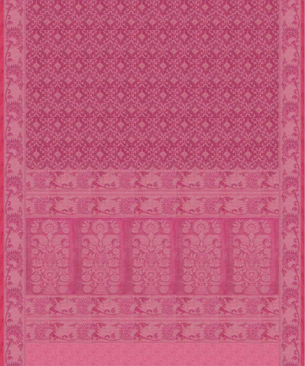 Pink handloom south cotton saree