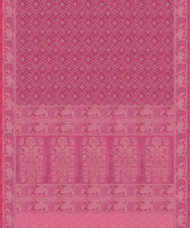 Pink handloom south cotton saree