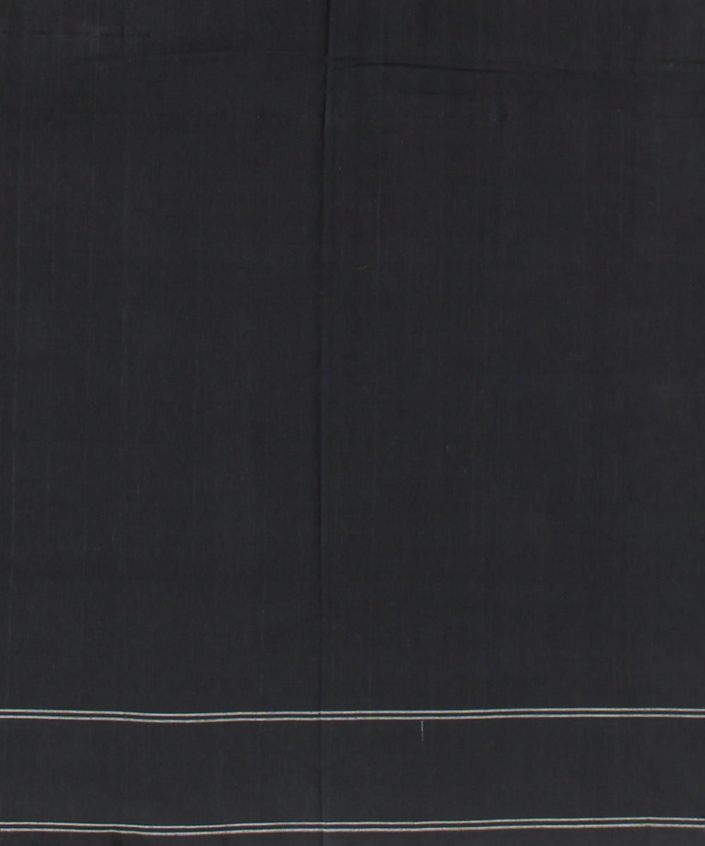 Multicolor white black teliarumal cotton handwoven pochampally ikat saree