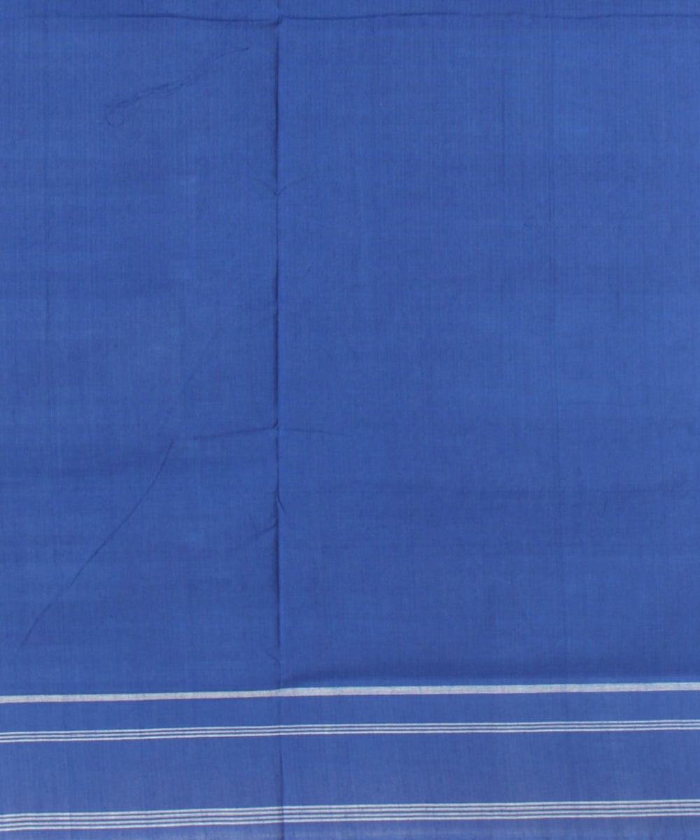 Multicolor red blue teliarumal cotton handwoven pochampally ikat saree