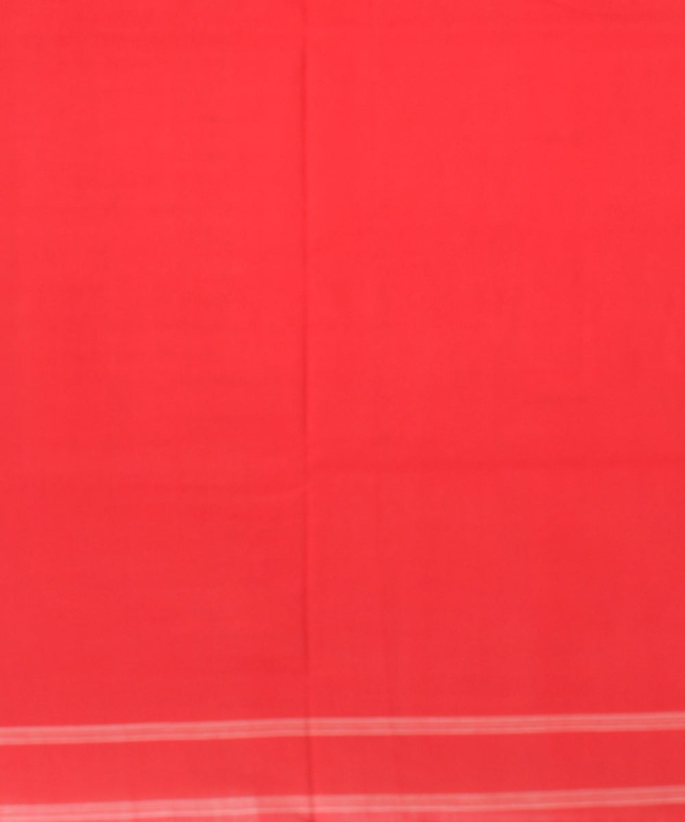 Navy blue red teliarumal handwoven cotton pochampally ikat saree