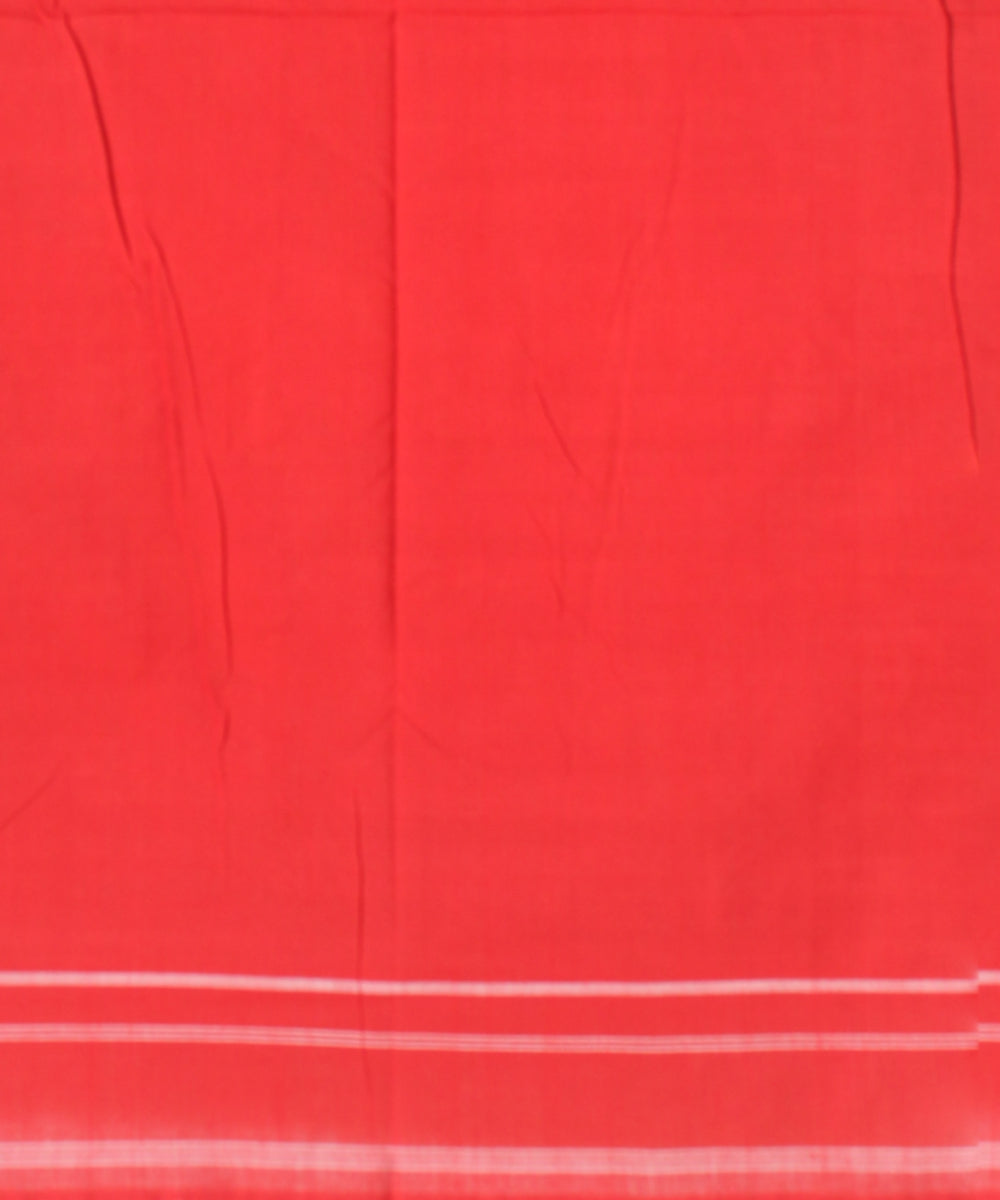 Multicolor red black teliarumal cotton handwoven pochampally ikat saree