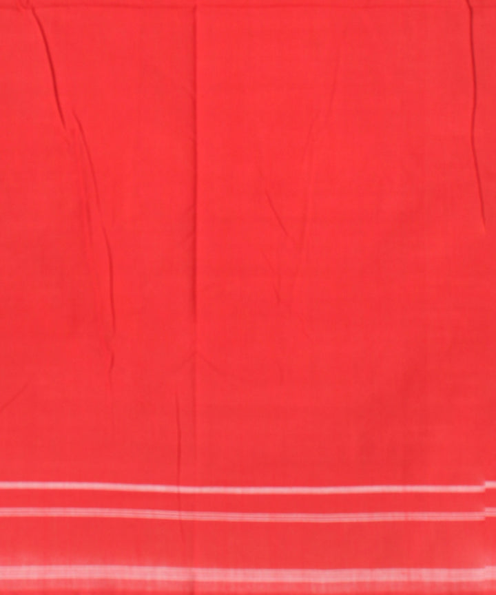 Multicolor red black teliarumal cotton handwoven pochampally ikat saree