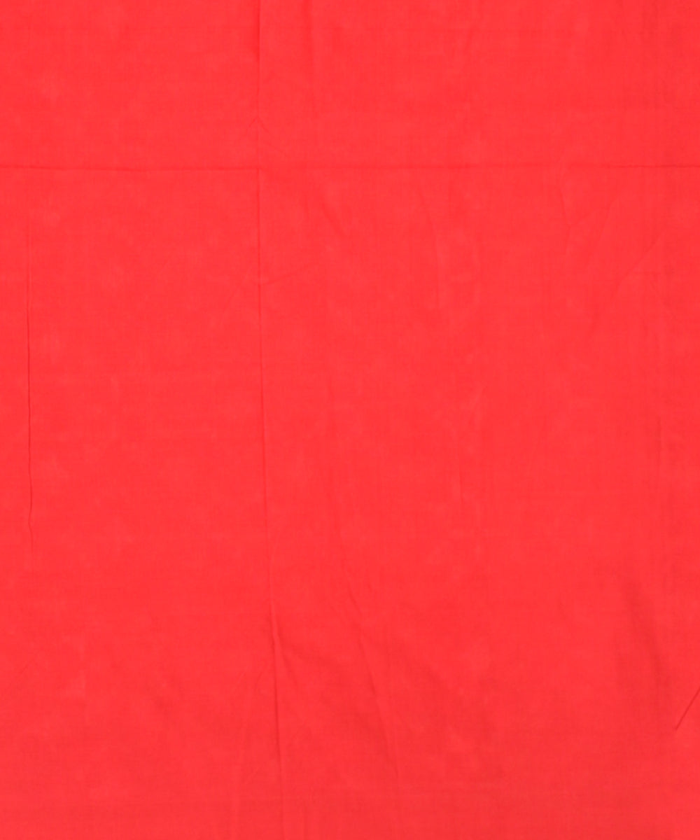 Multicolor red teliarumal cotton handwoven pochampally ikat saree