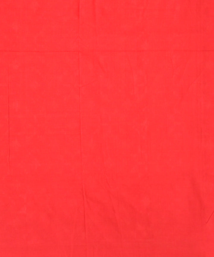 Multicolor red teliarumal cotton handwoven pochampally ikat saree