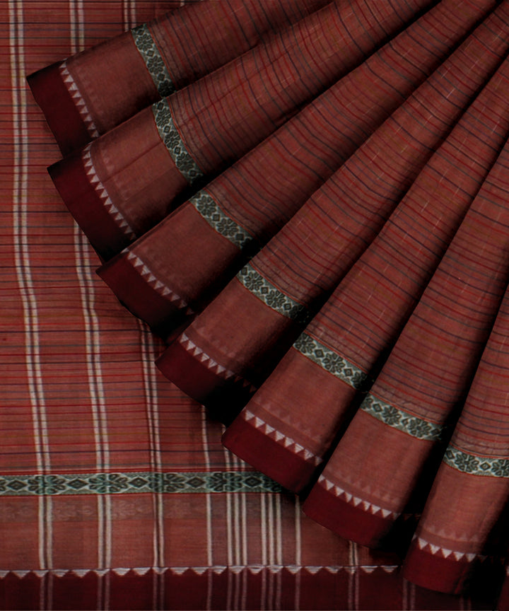 Maroon green handloom narayanapet saree
