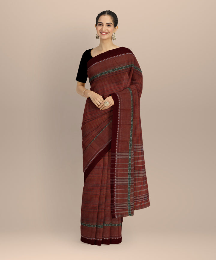Maroon green handloom narayanapet saree