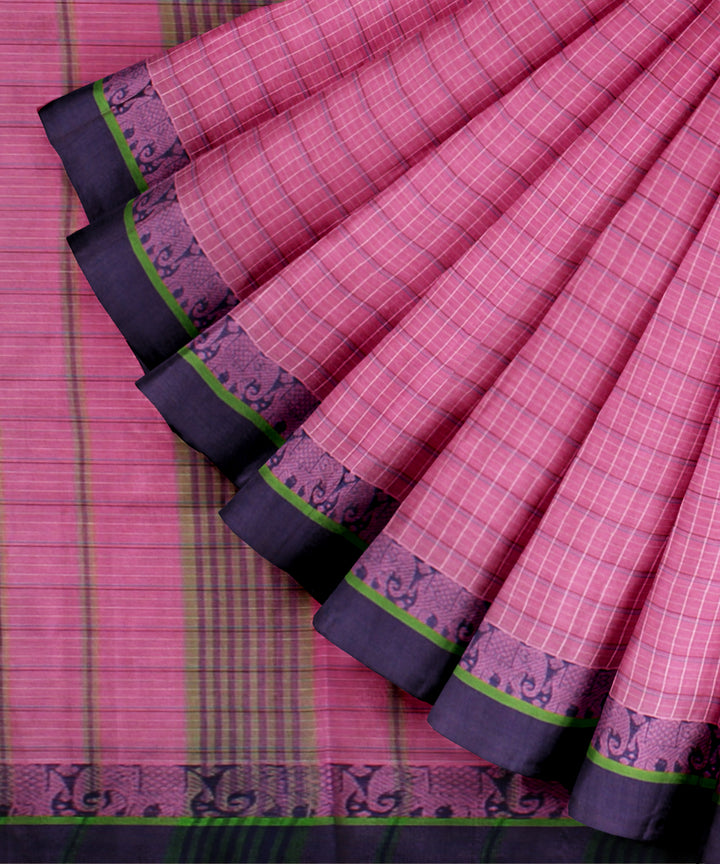 Pink voilet handloom narayanapet saree