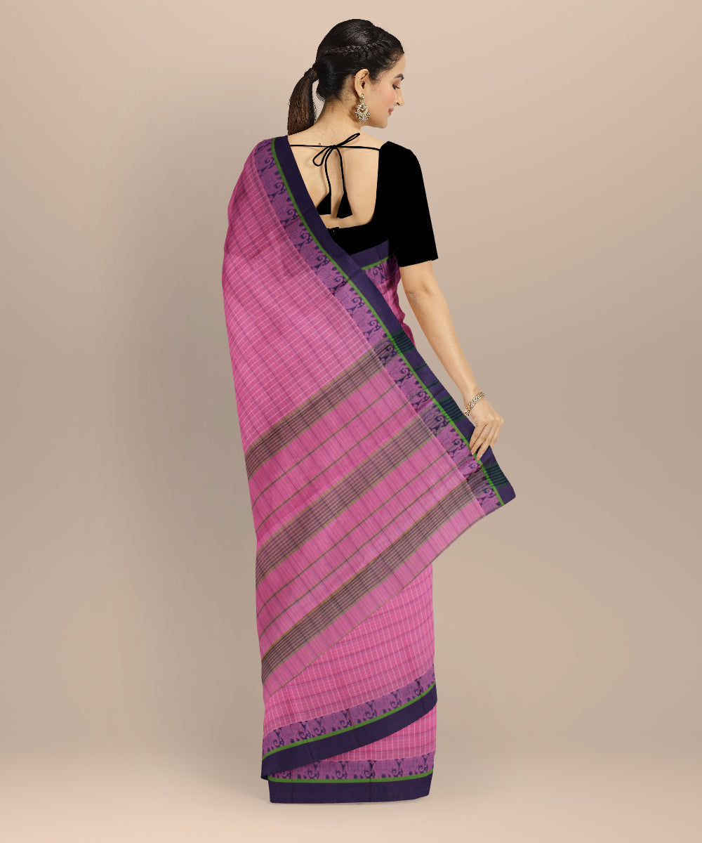 Pink voilet handloom narayanapet saree