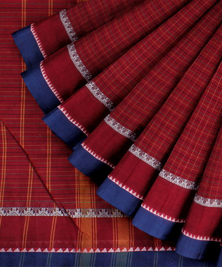 Maroon voilet handloom narayanapet saree