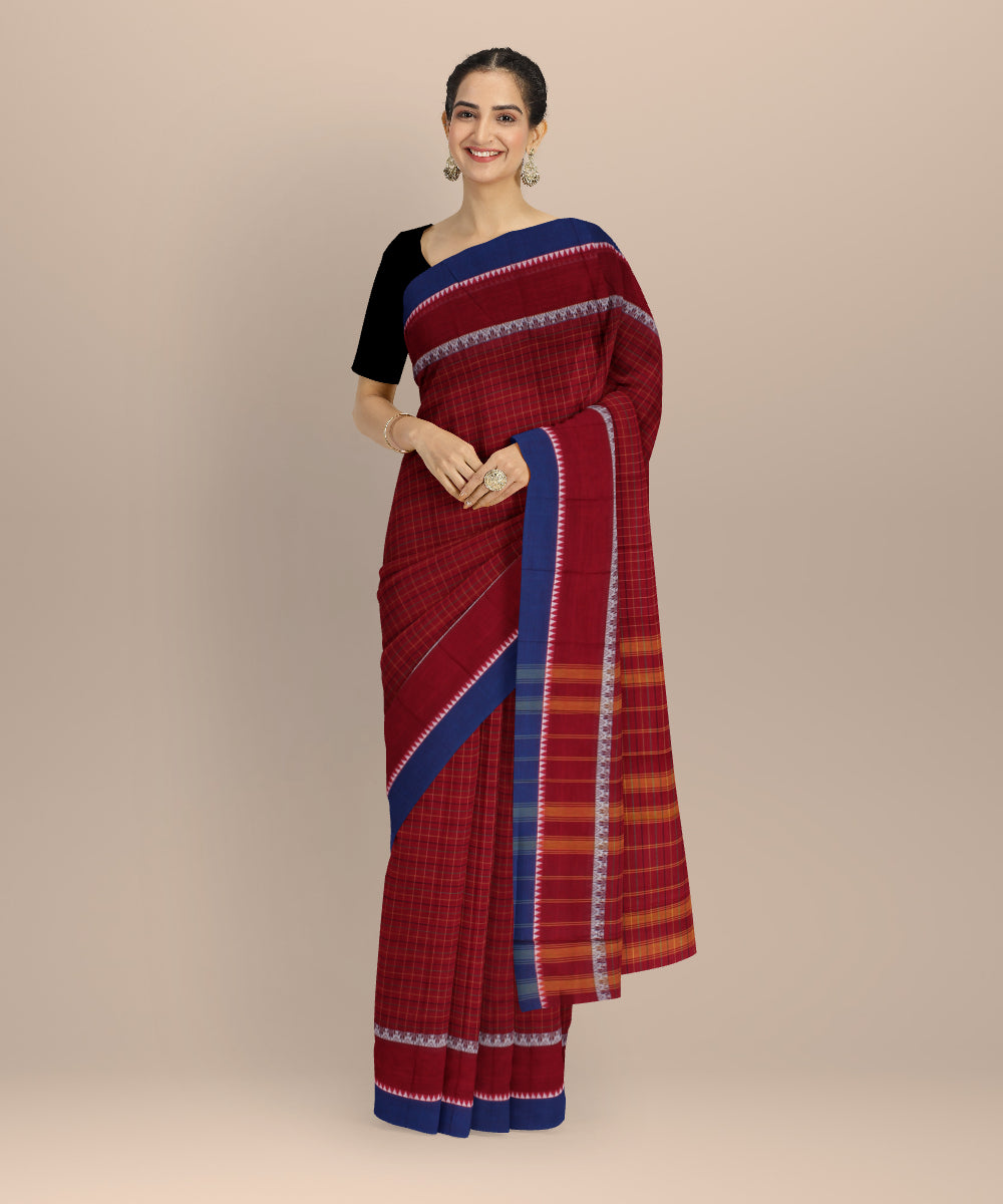 Maroon voilet handloom narayanapet saree