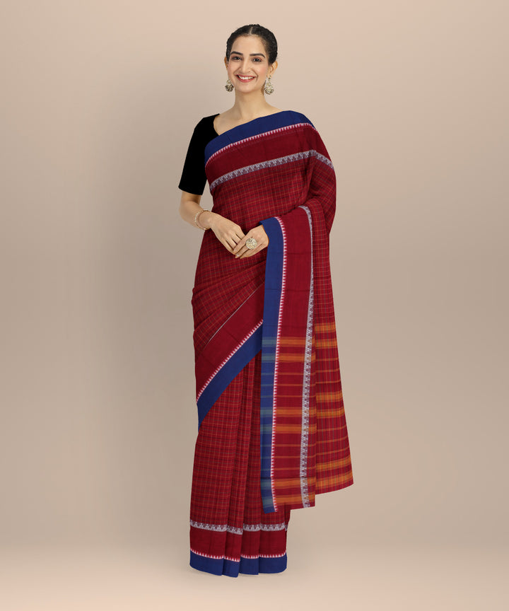 Maroon voilet handloom narayanapet saree