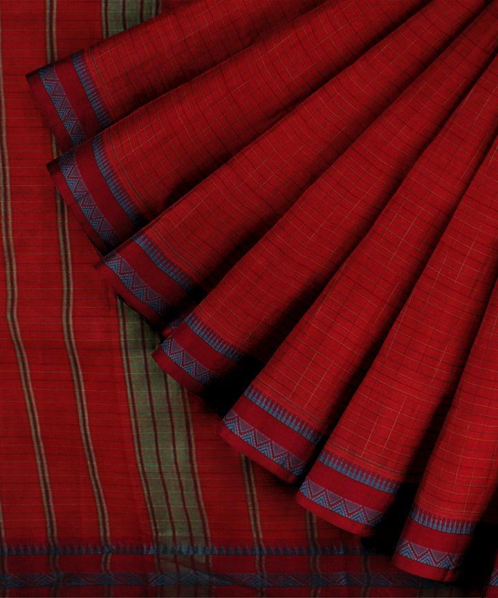 Multicolor blue handloom narayanapet saree