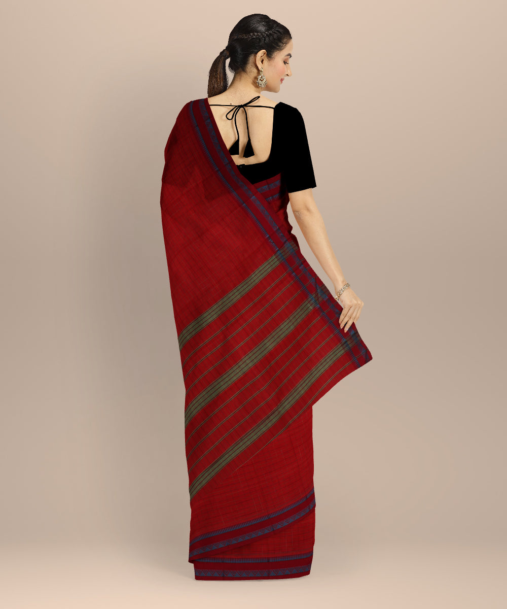 Multicolor blue handloom narayanapet saree
