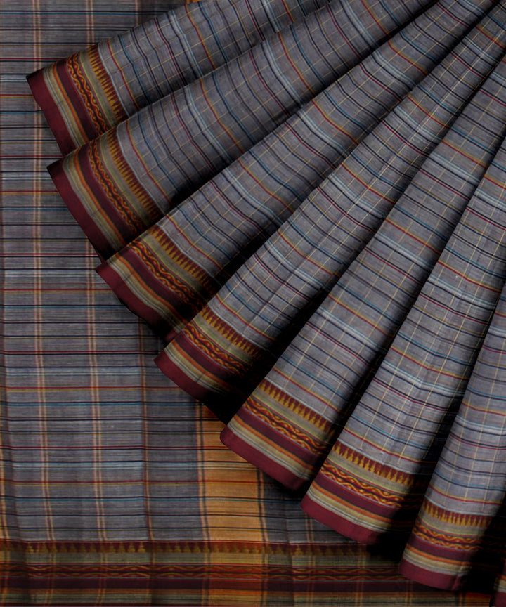 Multicolor striped cotton handloom narayanapet saree
