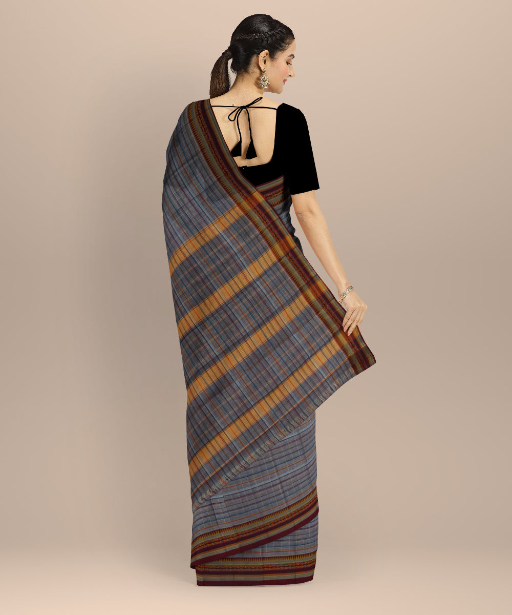 Multicolor striped cotton handloom narayanapet saree
