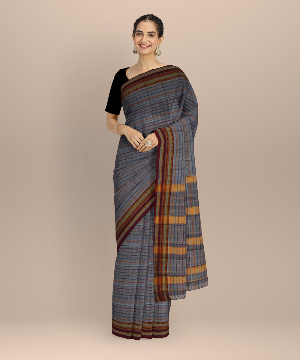 Multicolor striped cotton handloom narayanapet saree