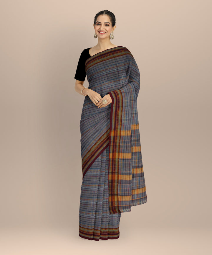 Multicolor striped cotton handloom narayanapet saree