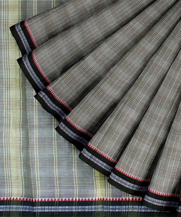 Light green with green border cotton handloom narayanapet saree