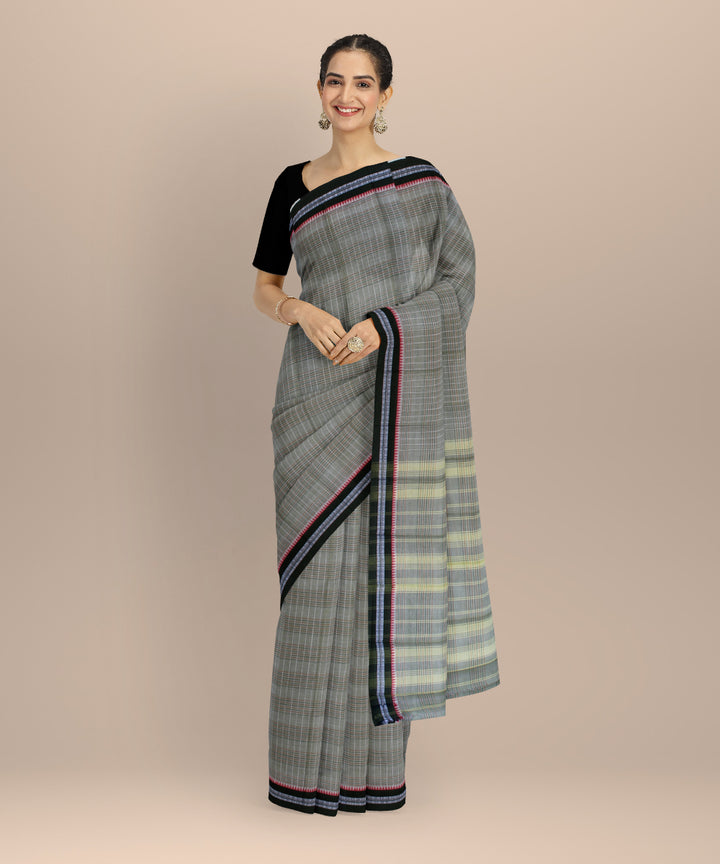 Light green with green border cotton handloom narayanapet saree