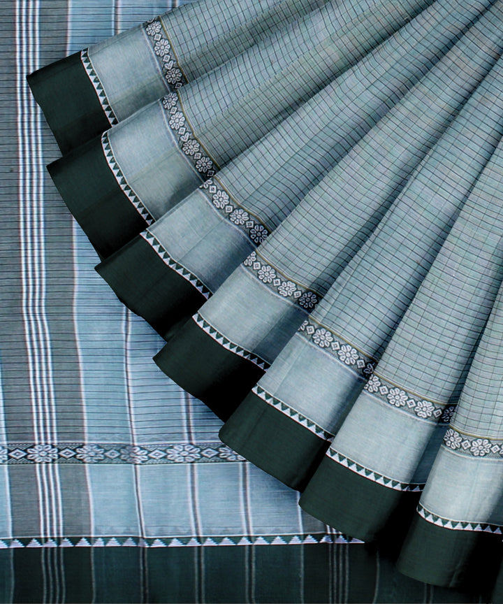 Light green handloom cotton narayanapet saree