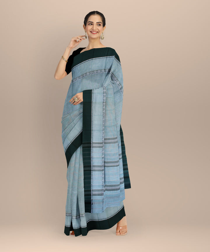 Light green handloom cotton narayanapet saree
