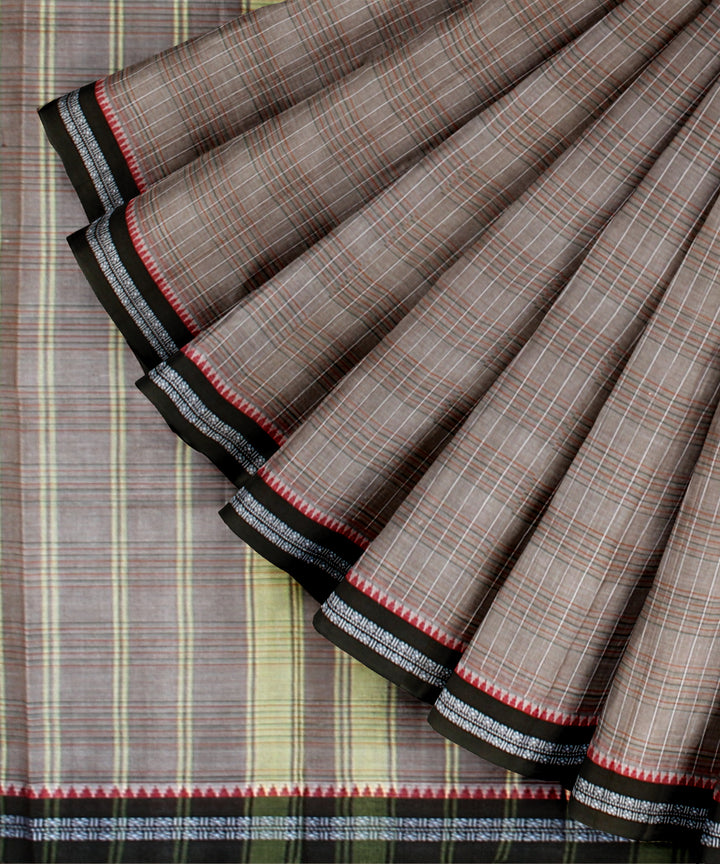 Light brown cotton handloom narayanapet saree